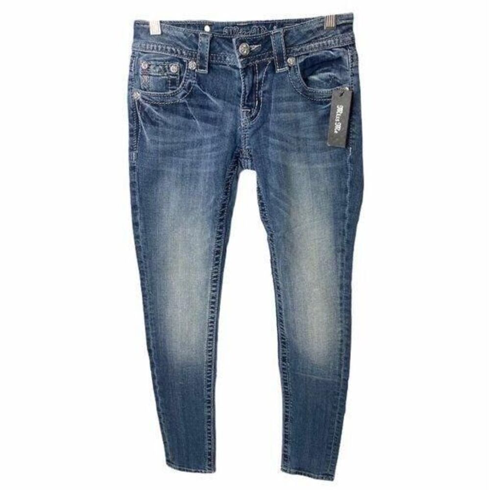 Miss Me Women’s Jean’s Blue Denim Signature Skinny Indian Summer Size 25 X 31